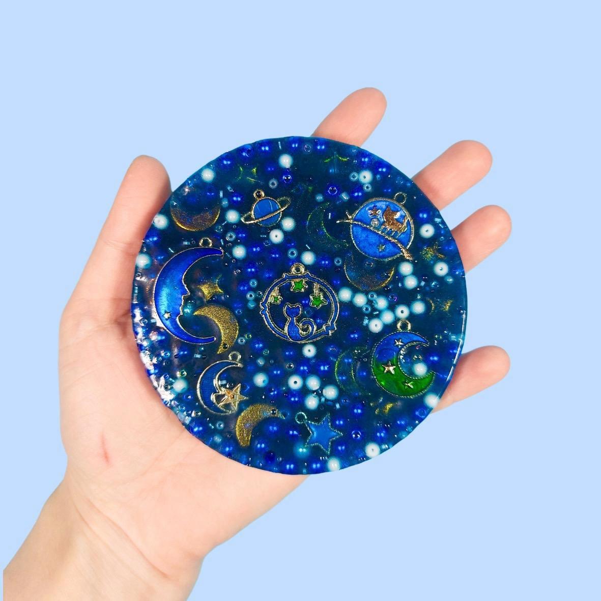 REUSABLE PICK PAD - remeltable blue MIDNIGHT SKY picky pad dermatillomania special DIY supplies
