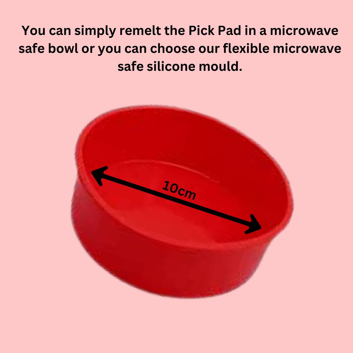 REUSABLE PICK PAD - remeltable RED pick pad dermatillomania special DIY picky pad