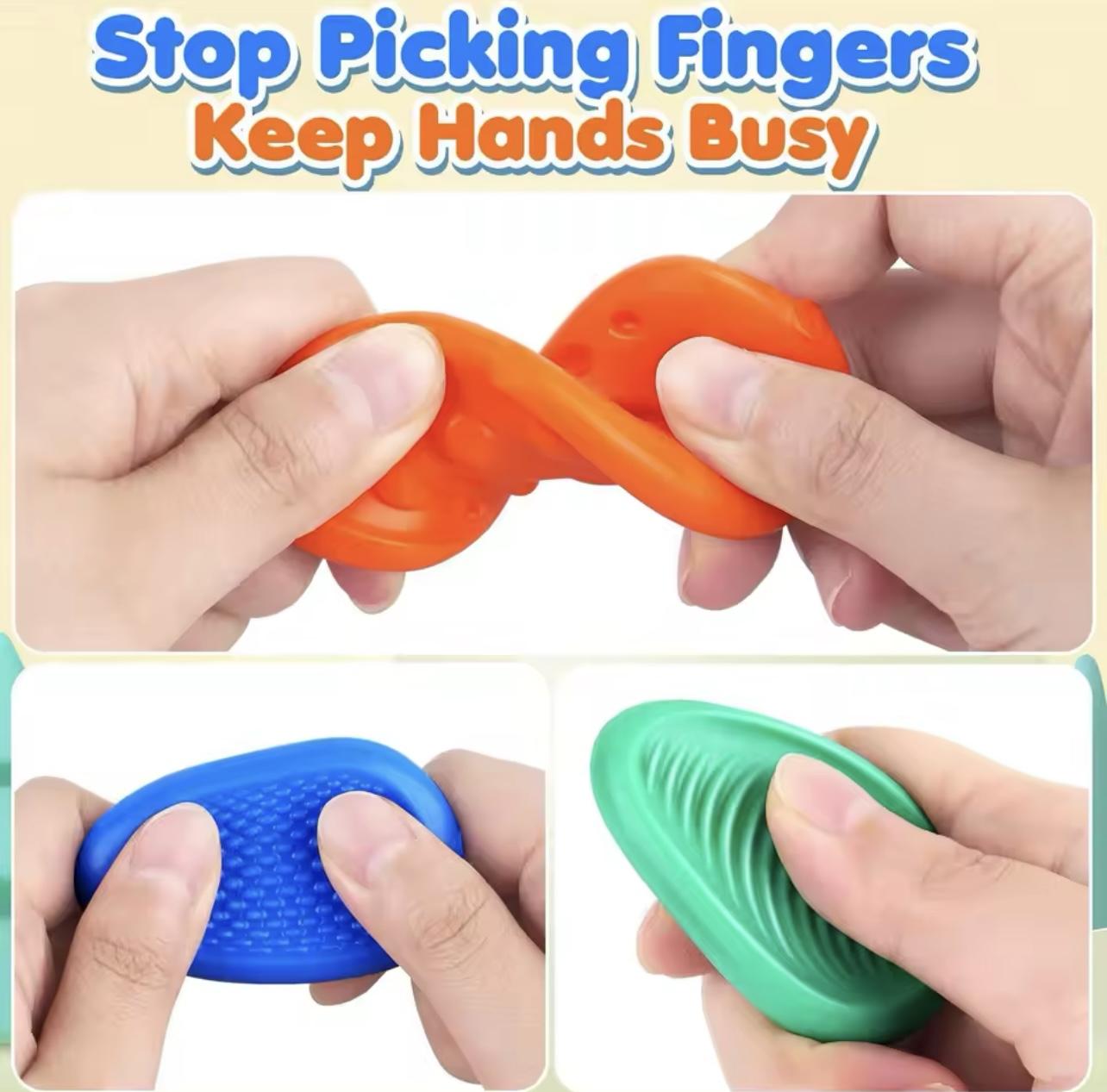 Sensory Worry Stones stress anxiety reliever fidget toy for adults kids autism adhd