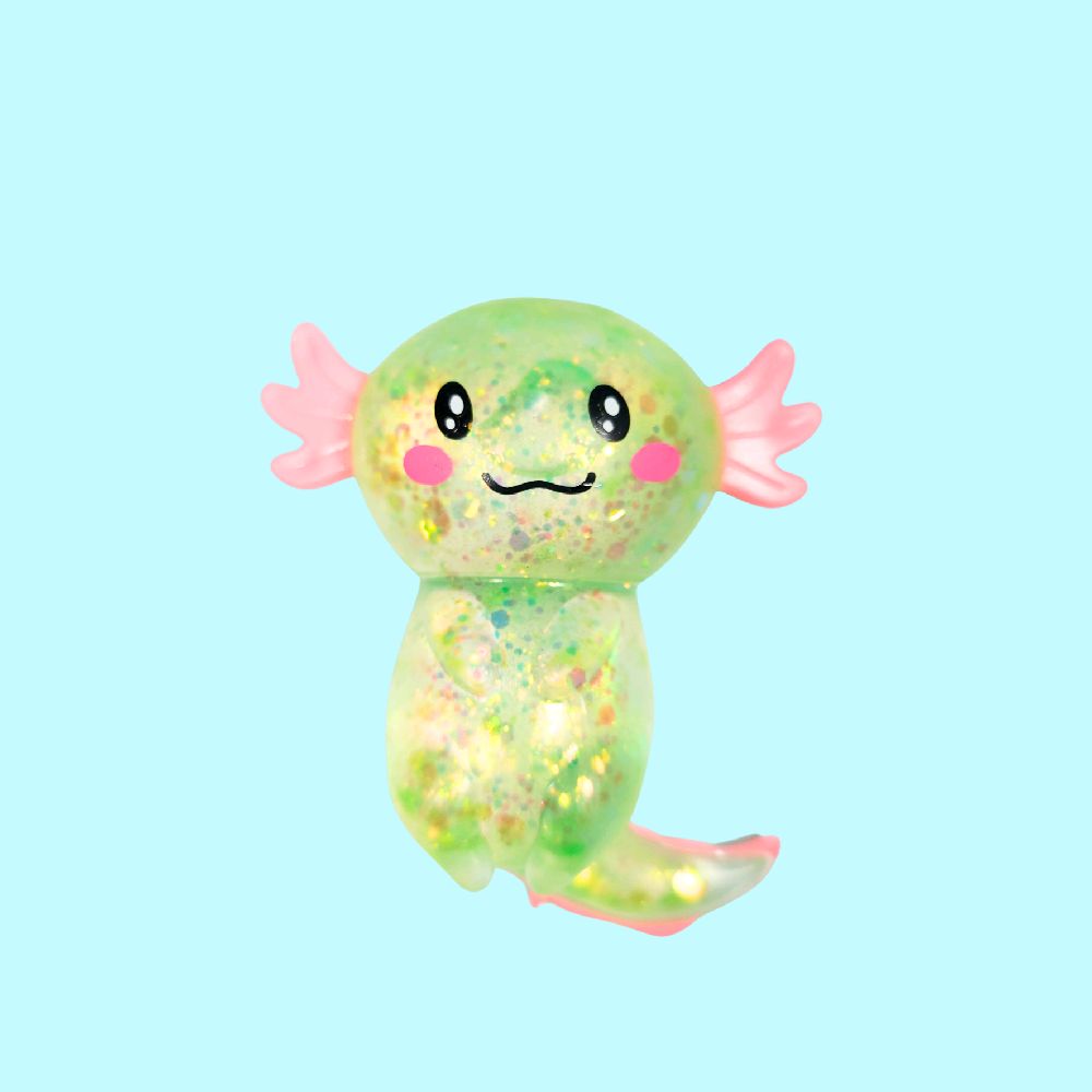 Axolotl Sugar Squishy - squeeze stress reliever fidget sensory glitter axolotl