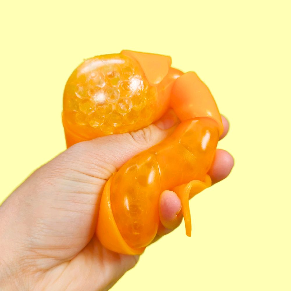Orange squishy peelable stress ball stress reliever anxiety relief fruit squishy