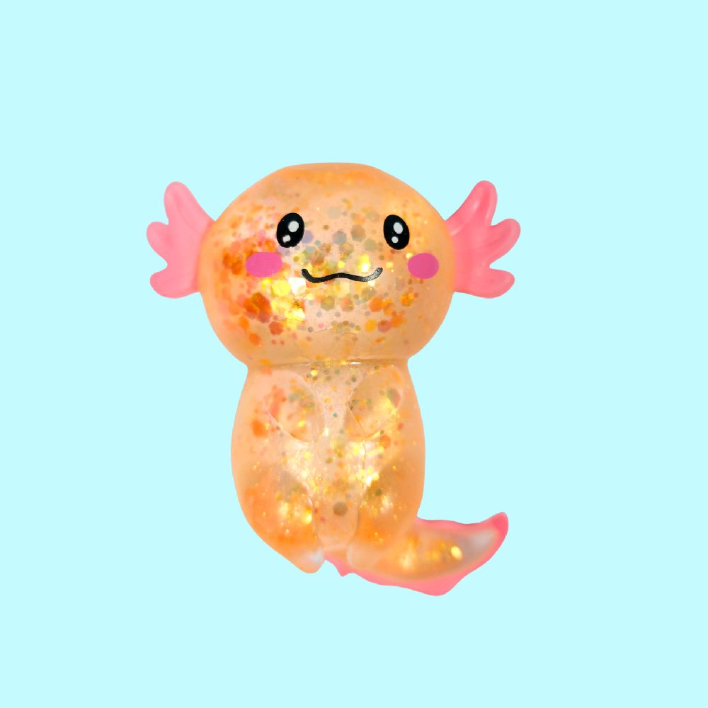 Axolotl Sugar Squishy - squeeze stress reliever fidget sensory glitter axolotl