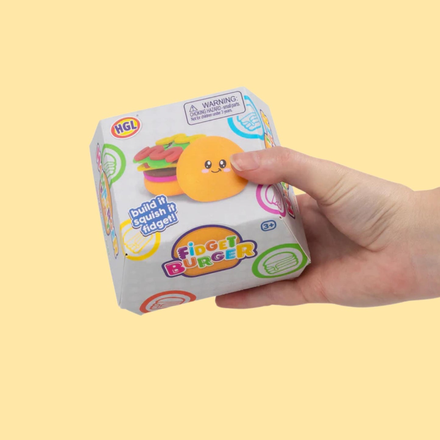 Fidget Burger - squishy burger stress reliever stress ball anxiety sensory fidget