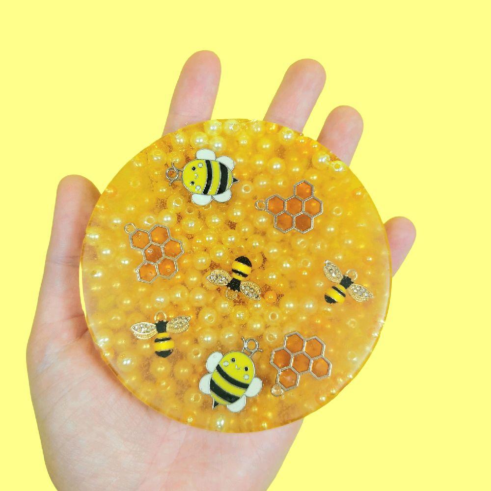REUSABLE PICK PAD - remeltable yellow bee picky pad skin nail picking dermatillomania stress anxiety reliever
