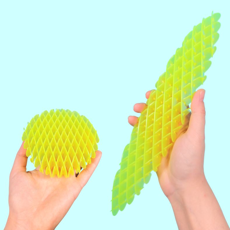 Morph Worm - yellow fidget worm space worm stress reliever anxiety reliever travel friendly