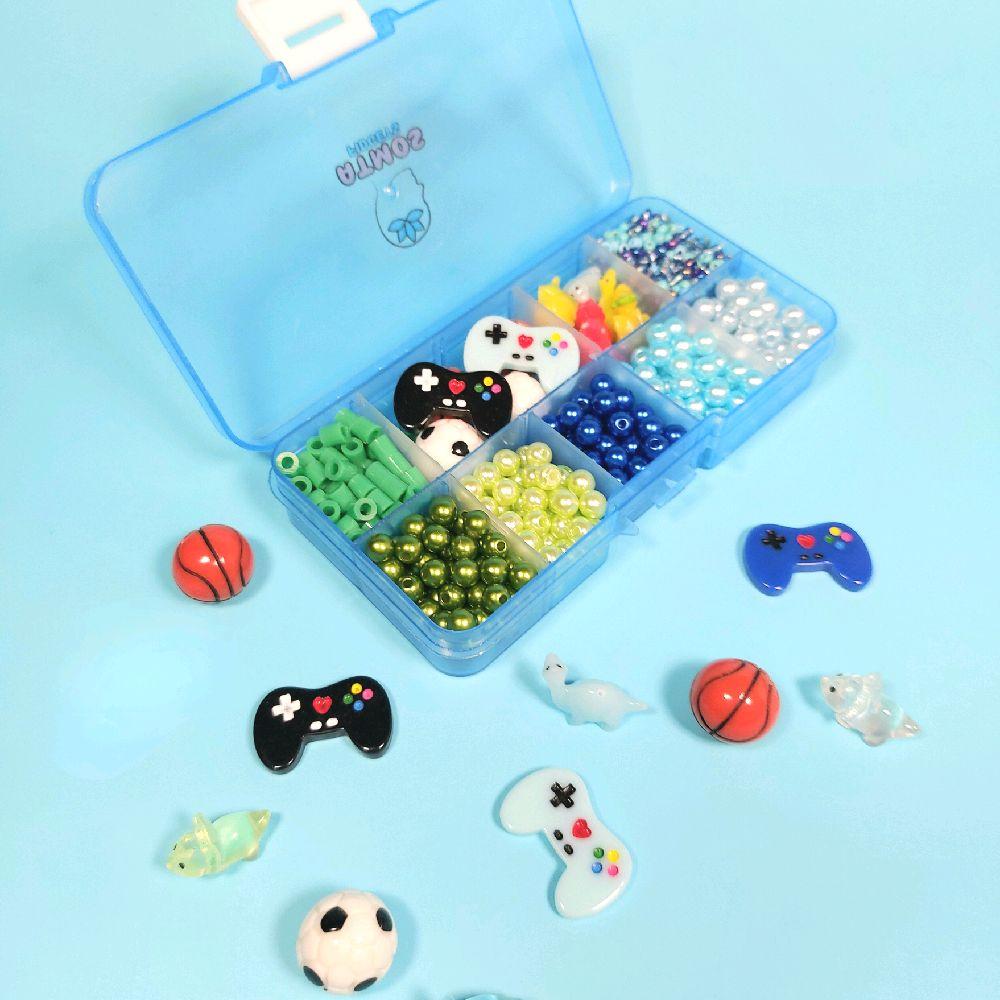 REUSABLE PICK PAD MAKING KIT - REMELTABLE BLUE GREEN PICKY PAD MAKING SET SPECIAL DIY SET BEADS & CHARMS PICK PAD BASE REUSABLE