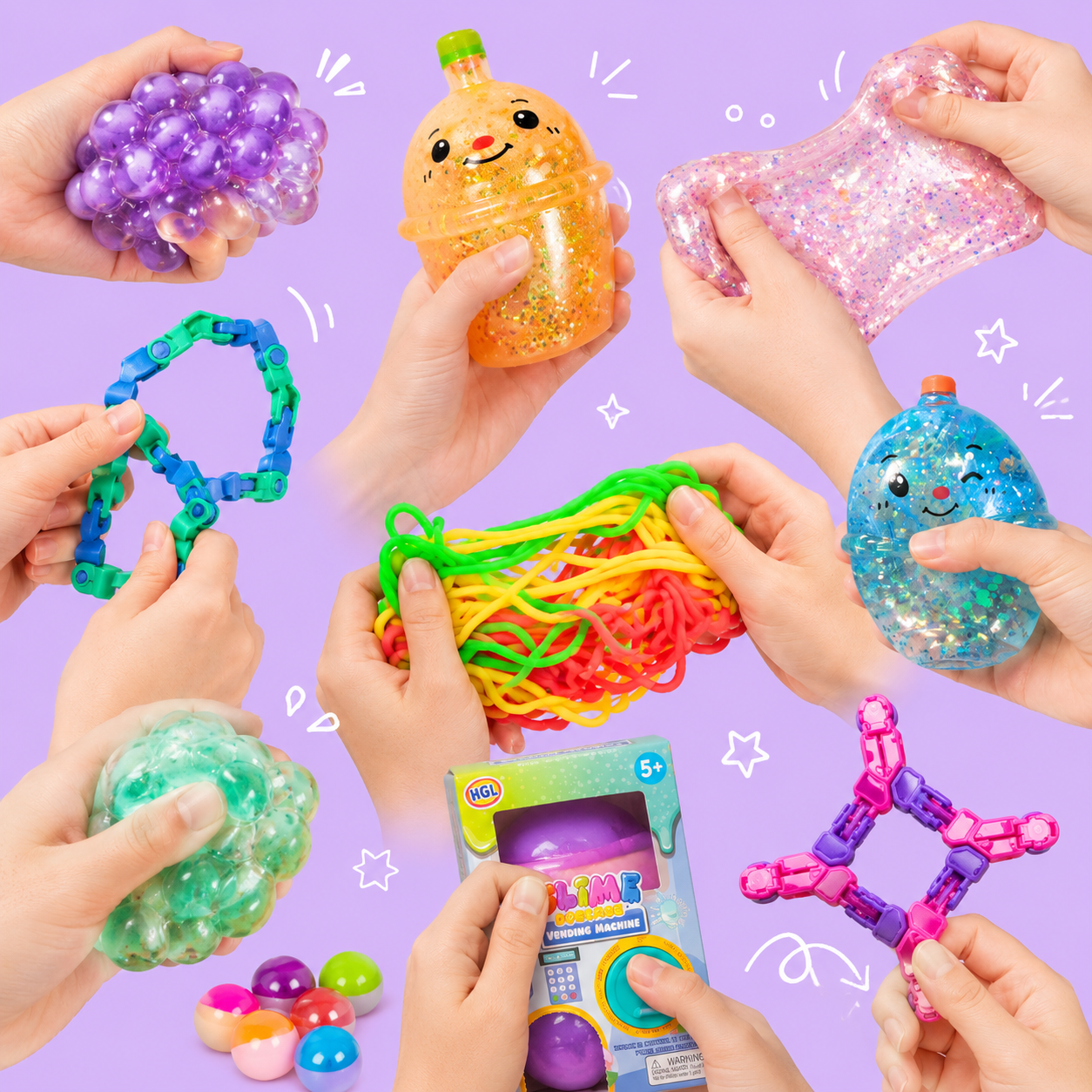 9 items Mystery Fidget Bundle