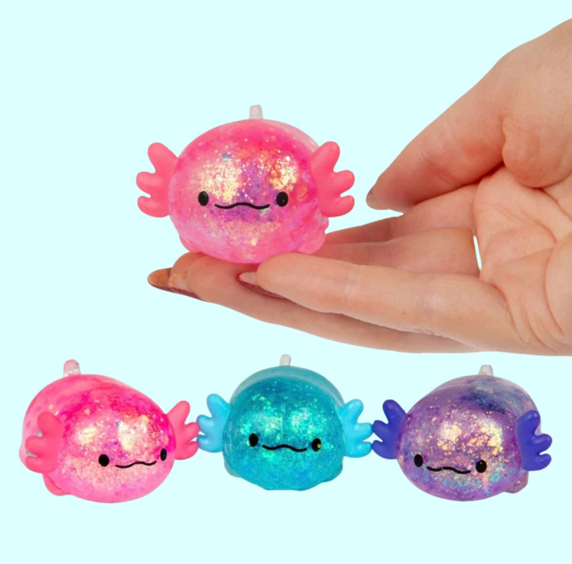 SCRUNCHEMS MINI SUGAR AXOLOTLS - 3PK