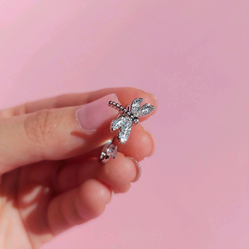 RESIZABLE ANXIETY RING - CLEAR DRAGONFLY anxiety stress reliever