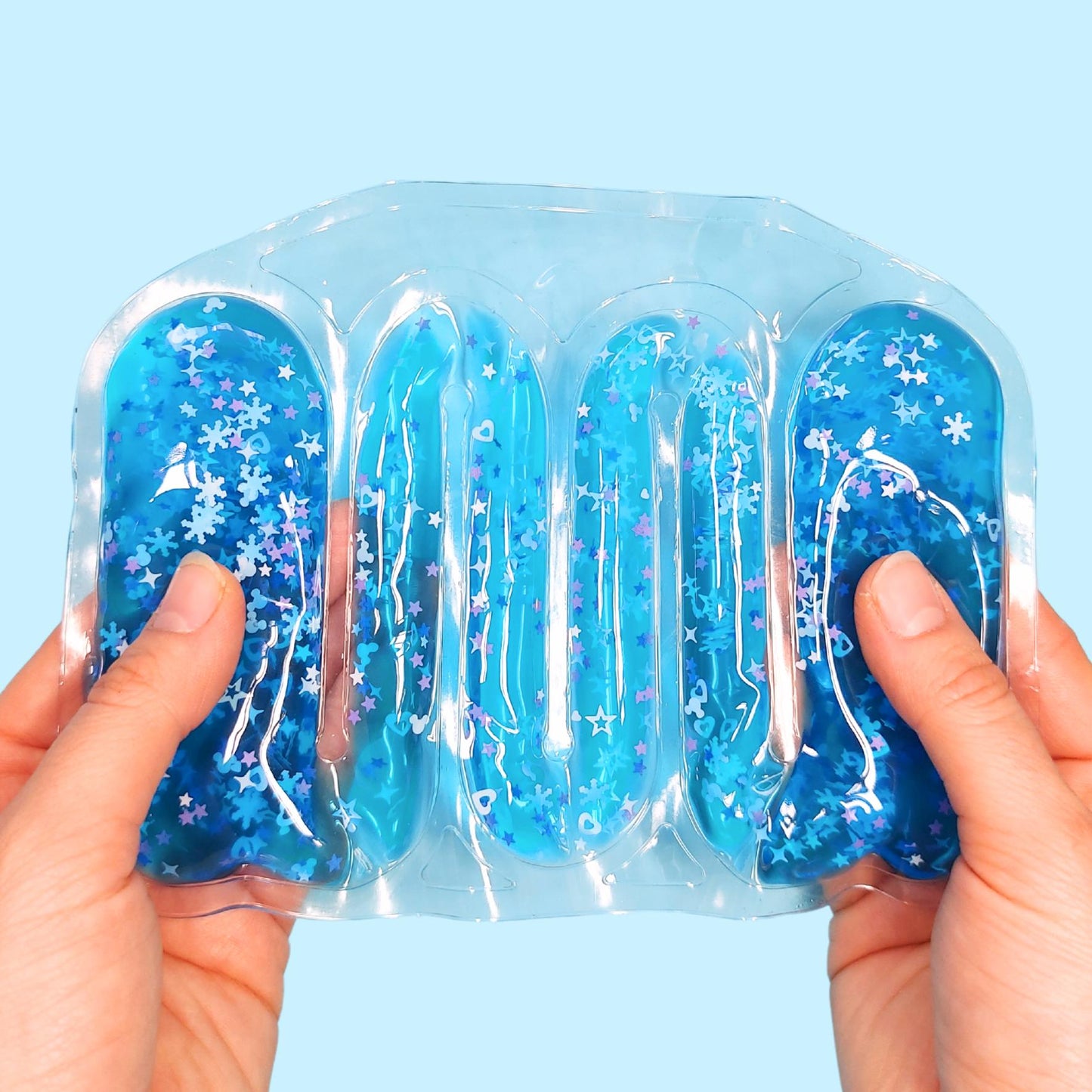 Fidget Water Maze Sensory Squishy Mat - glitter water pad liquid gel mat visual stimming