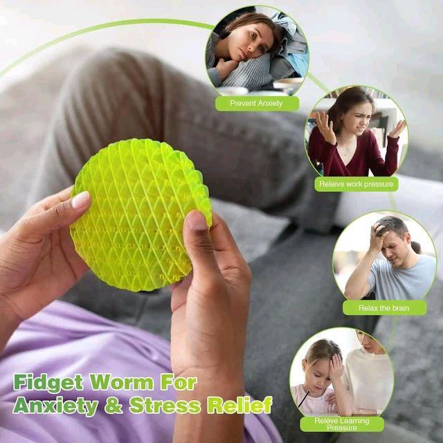 Morph Worm - yellow fidget worm space worm stress reliever anxiety reliever travel friendly