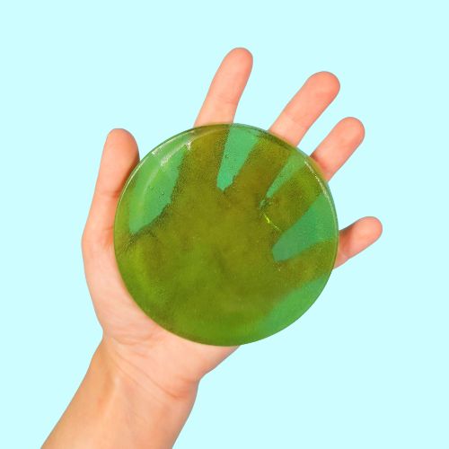 REUSABLE PICK PAD MAKING KIT - REMELTABLE BLUE GREEN PICKY PAD MAKING SET SPECIAL DIY SET BEADS & CHARMS PICK PAD BASE REUSABLE