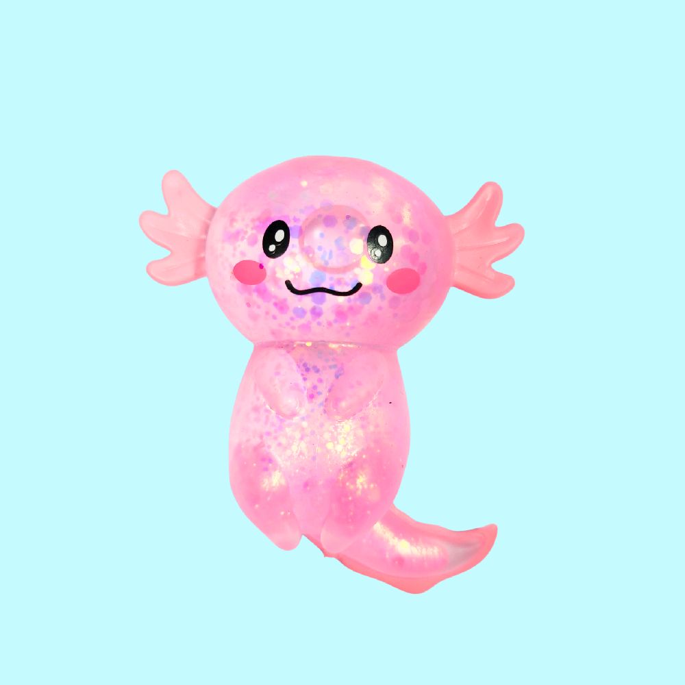 Axolotl Sugar Squishy - squeeze stress reliever fidget sensory glitter axolotl