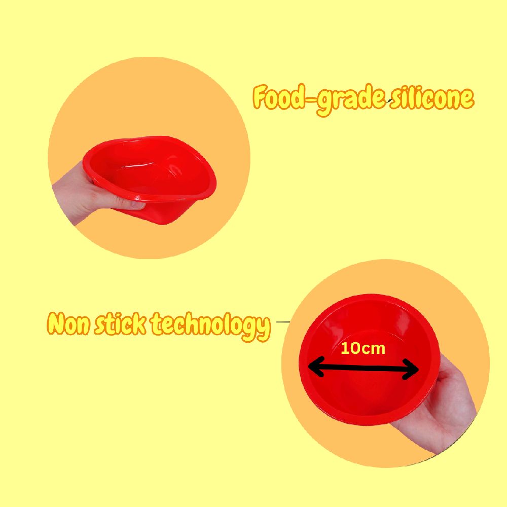 PICK PAD MOULD - silicone microwave safe mould food grade non stick red