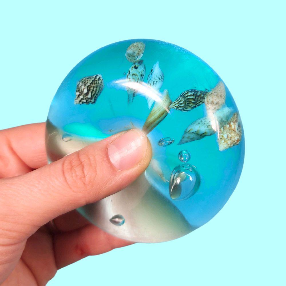 Soft Sugar Ball - Honey bee and sea themed fushion squish ball blue yellow stress ball stress anxiety reliever fidget toy sensory