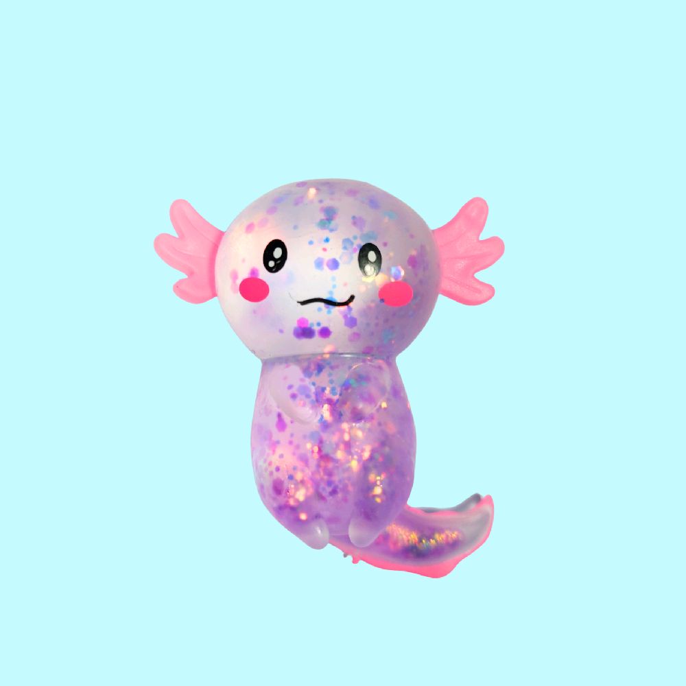 Axolotl Sugar Squishy - squeeze stress reliever fidget sensory glitter axolotl