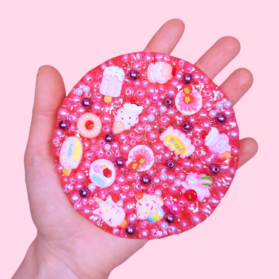 REUSABLE PICKY PAD - PINK SWEETS remeltable pick pad fidget sensory stress reliever skin picking dermatillomania