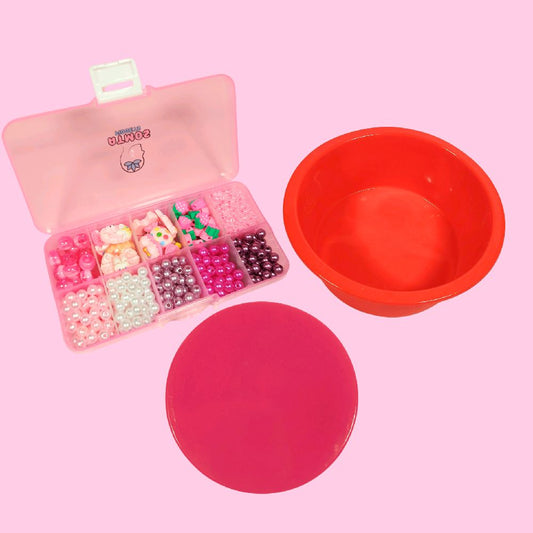 REUSABLE PICK PAD MAKING KIT - PINK MAKE OUR OWN PICKY PAD SPECIAL DIY KIT REMELTABLE SKIN PICKING STRESS RELIEVER