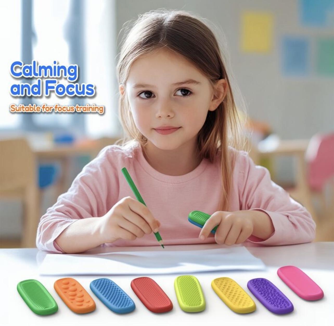 Sensory relax stones - silicone worry stone textured adhd stress relief toy