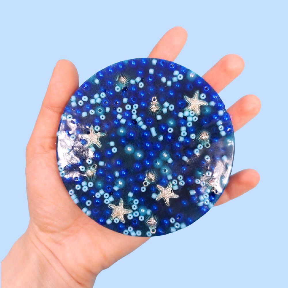 Remeltable Picky Pad - Blue sea axolotl pick pad reusable skin picking dermatillomania anxiety stress reliever