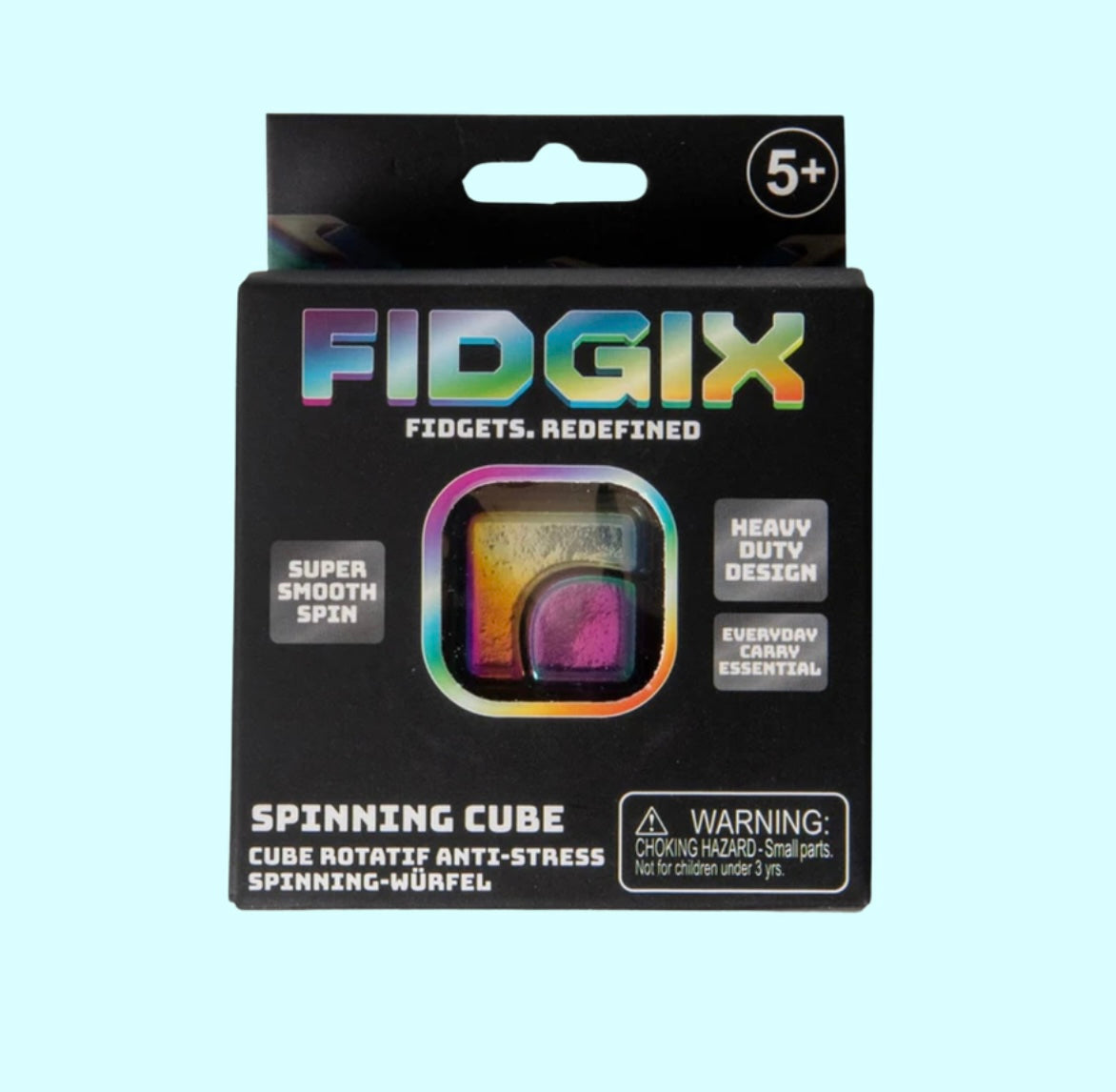 FIDGIX SPINNING CUBE - metal fidget spinner