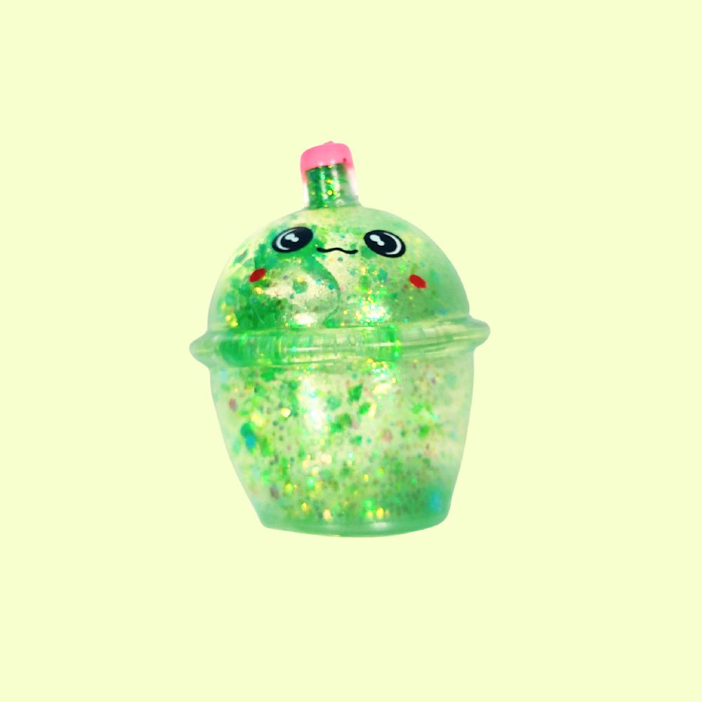 Glitter Bubble Tea Sugar Squishy - sqeeze sensory fidget stress reliever