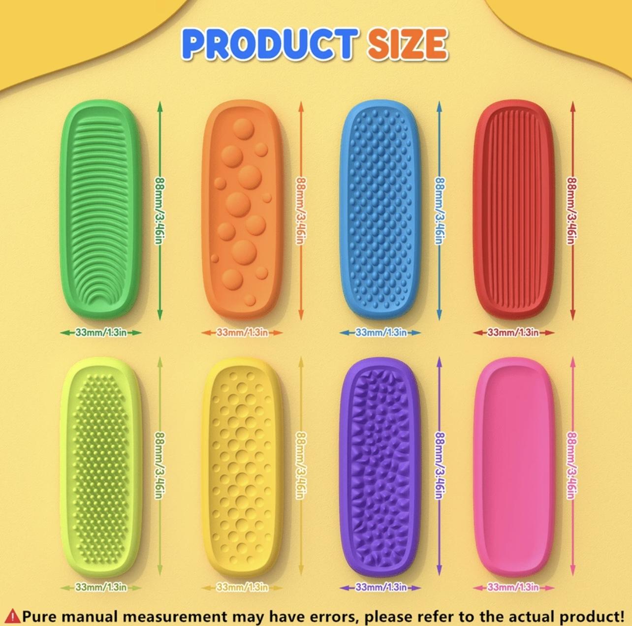 Sensory relax stones - silicone worry stone textured adhd stress relief toy