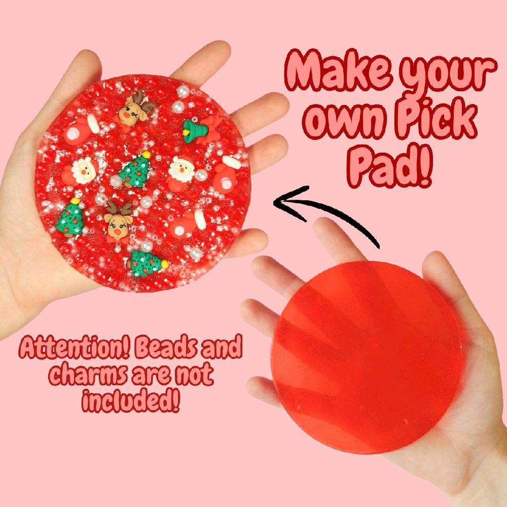 REMELTABLE PICK PAD BASE - RED DIY SPECIAL PICKY PAD MAKING BASE REUSABLE