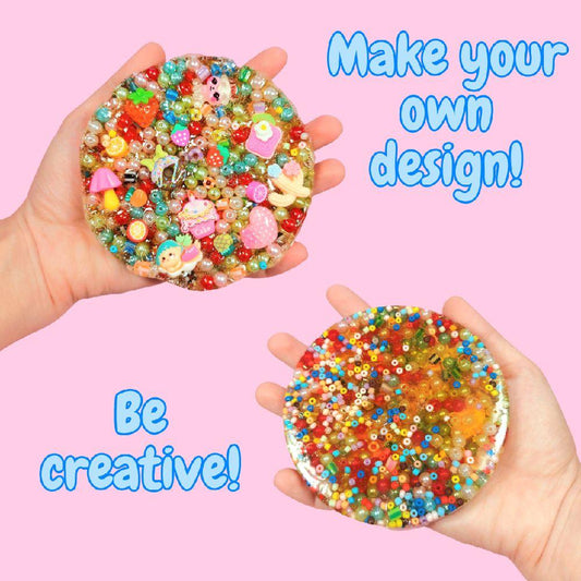 REUSABLE PICK PAD MAKING KIT - REMELTABLE PICKY PAD SPECIAL DIY SET CHARMS & BEADS PICK PAD BASE