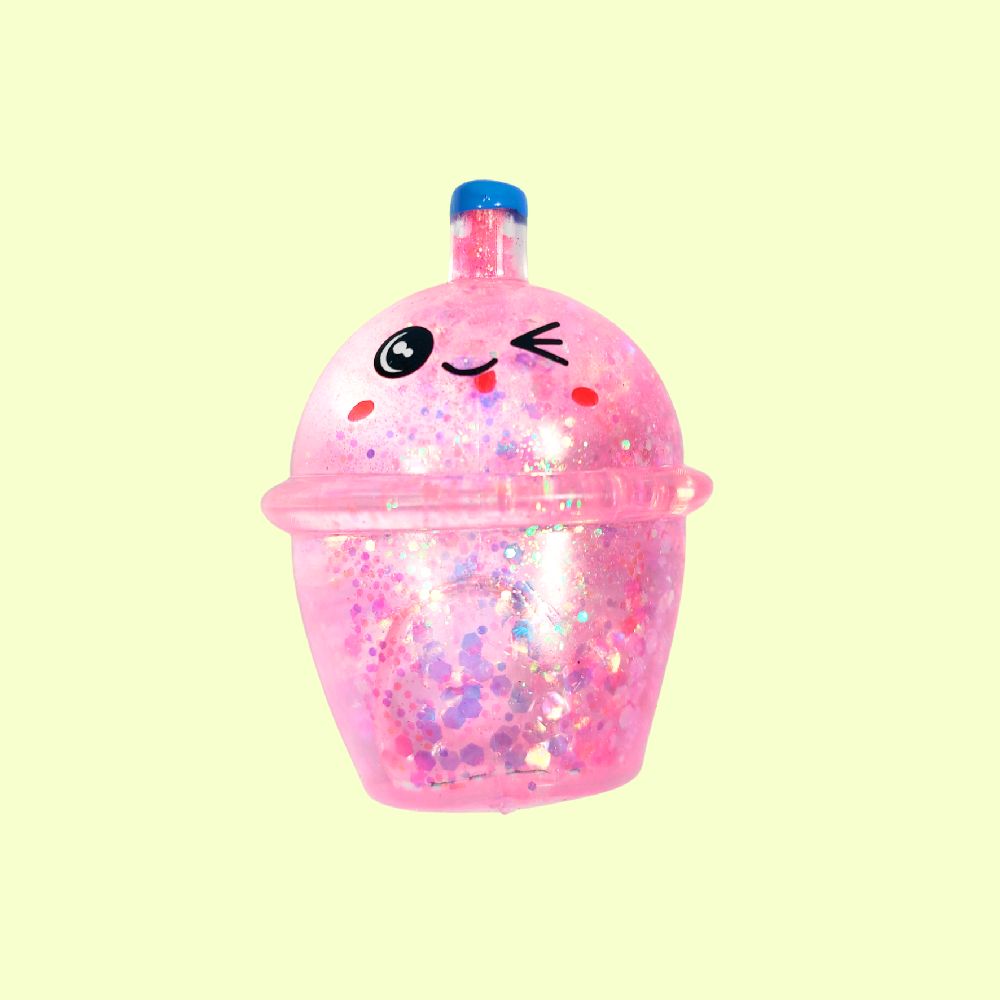 Glitter Bubble Tea Sugar Squishy - sqeeze sensory fidget stress reliever