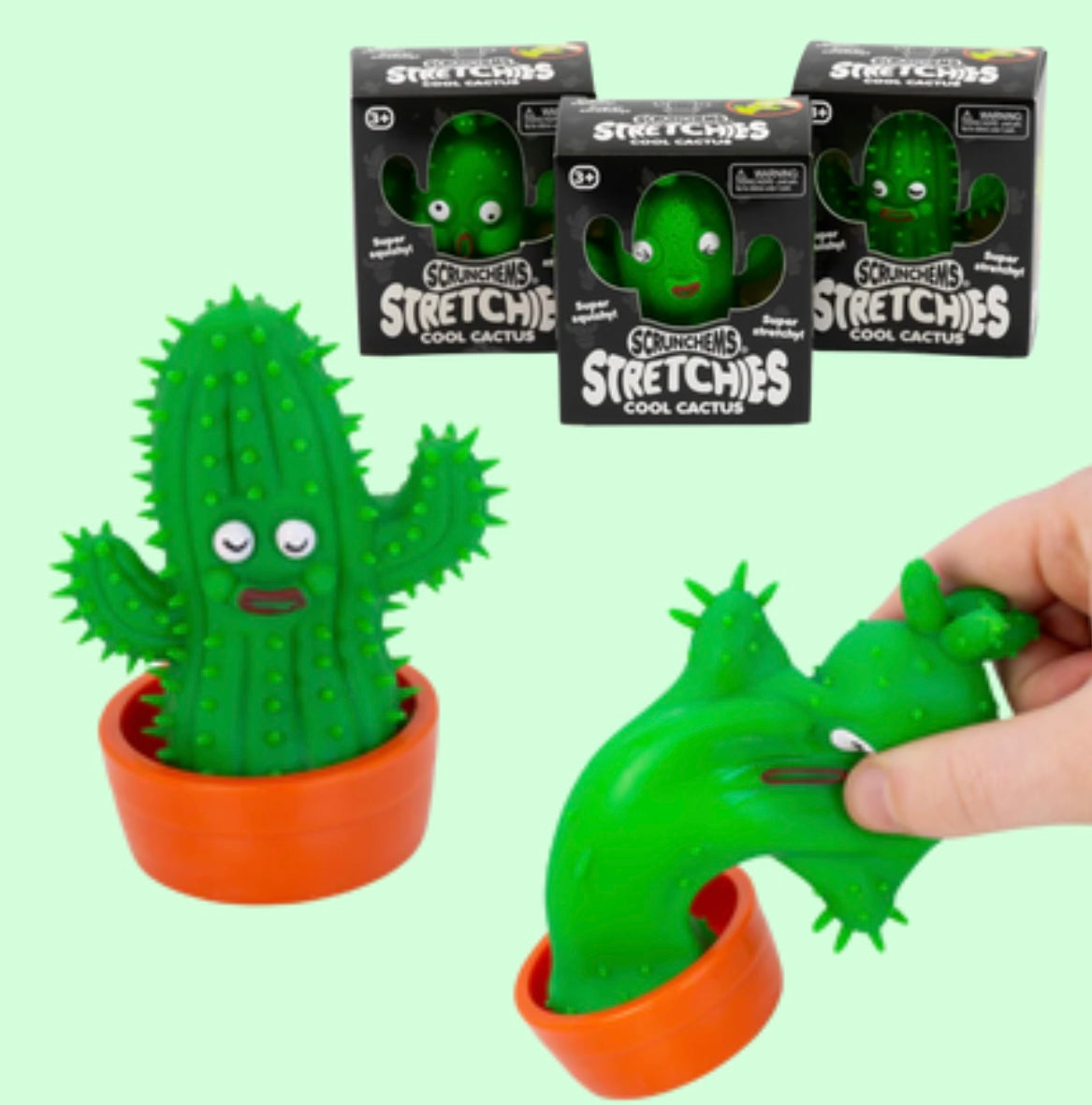 SCRUNCHEMS STRETCHIES COOL CACTUS - squishy fidget sensory desk decoration