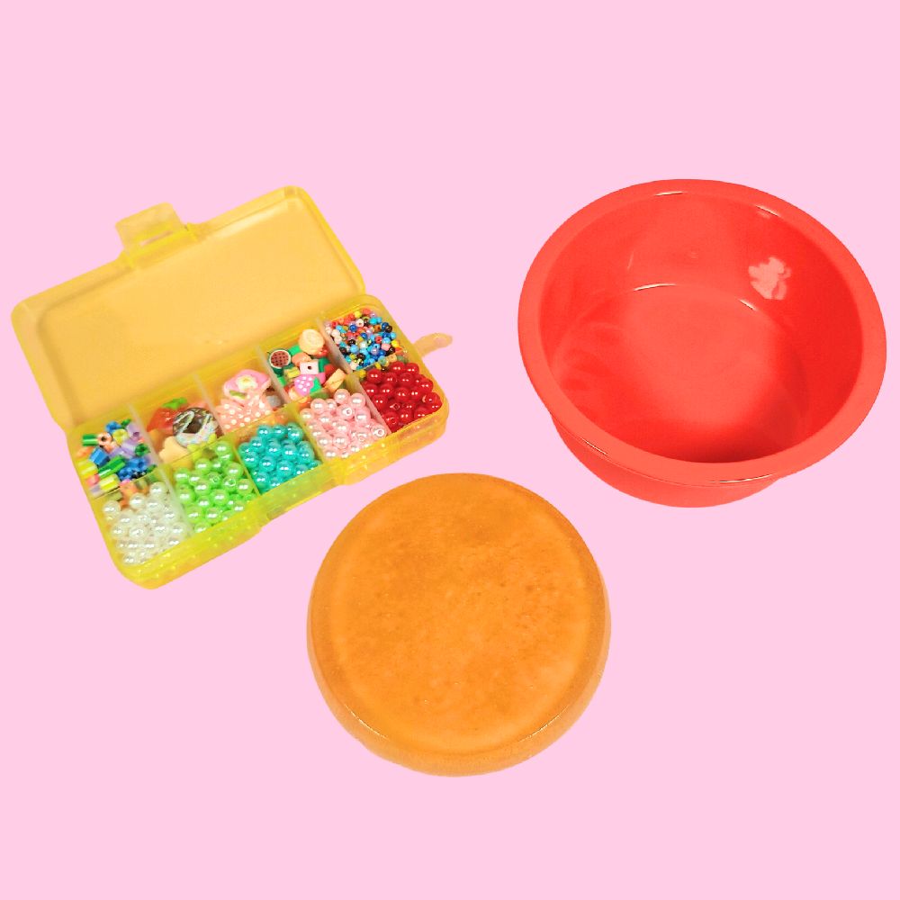 REUSABLE PICK PAD MAKING KIT - REMELTABLE PICKY PAD SPECIAL DIY SET CHARMS & BEADS PICK PAD BASE