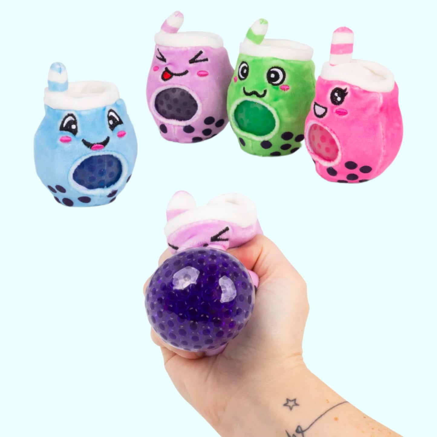 Bubble Tea Plush Squishy - Bobba fidget sensory toy stress reliever squeeze toy stress ball