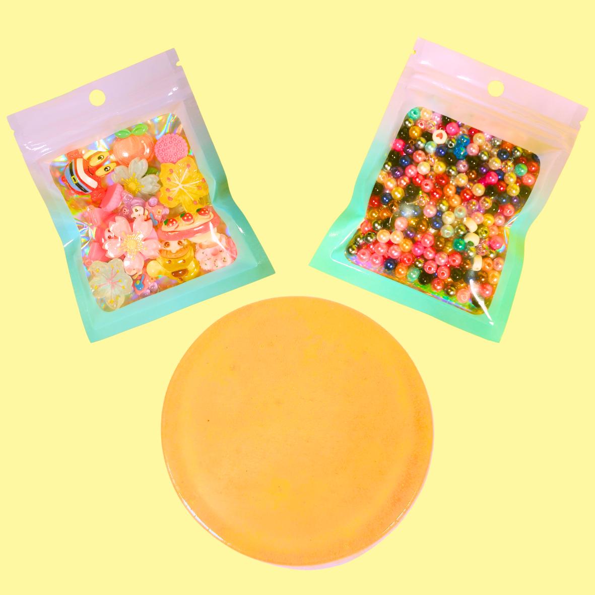 SAVER REUSABLE PICK PAD MAKING BUNDLE - SPECIAL DIY SET CHARMS & BEADS PICK PAD BASE