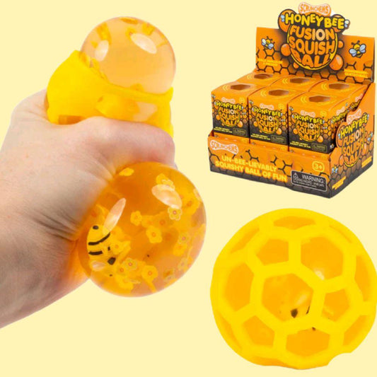 Scrunchems Honeybee Fushion Squid Ball - sensory fidget toy stress ball stress reliever