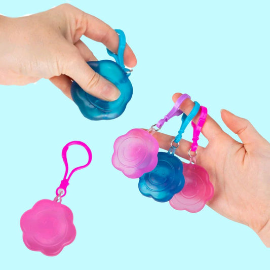 Scrunchems Flower Power Sugar Keychain - sugar squishy sensory fidget keychain