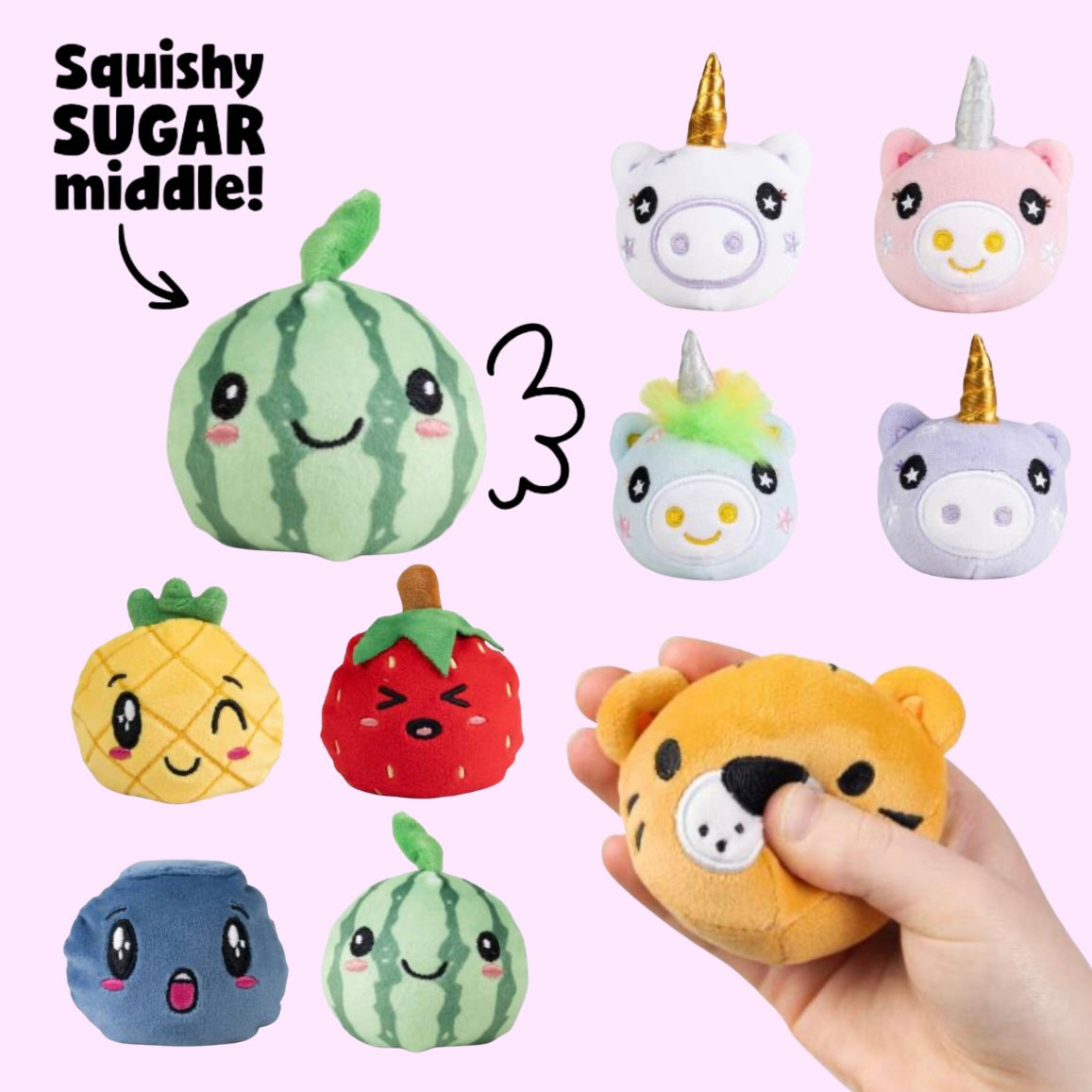 Sugar squishy plushies - soft sugar squishy inside