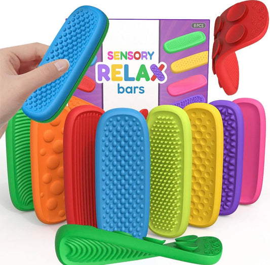 Sensory relax stones - silicone worry stone textured adhd stress relief toy