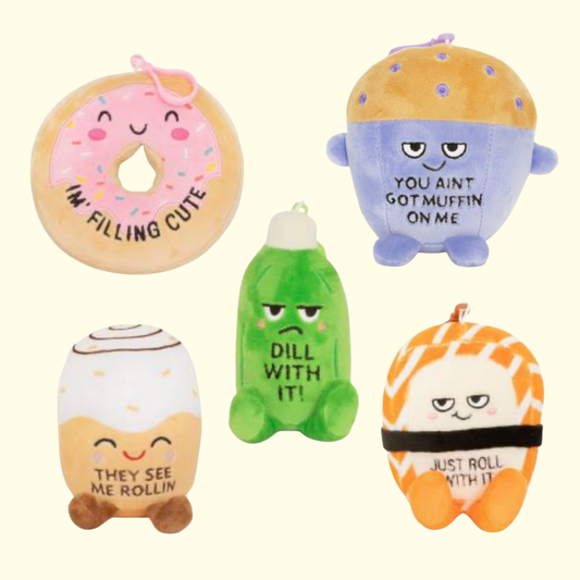 Snarky Food Plush Clip Keyrings
