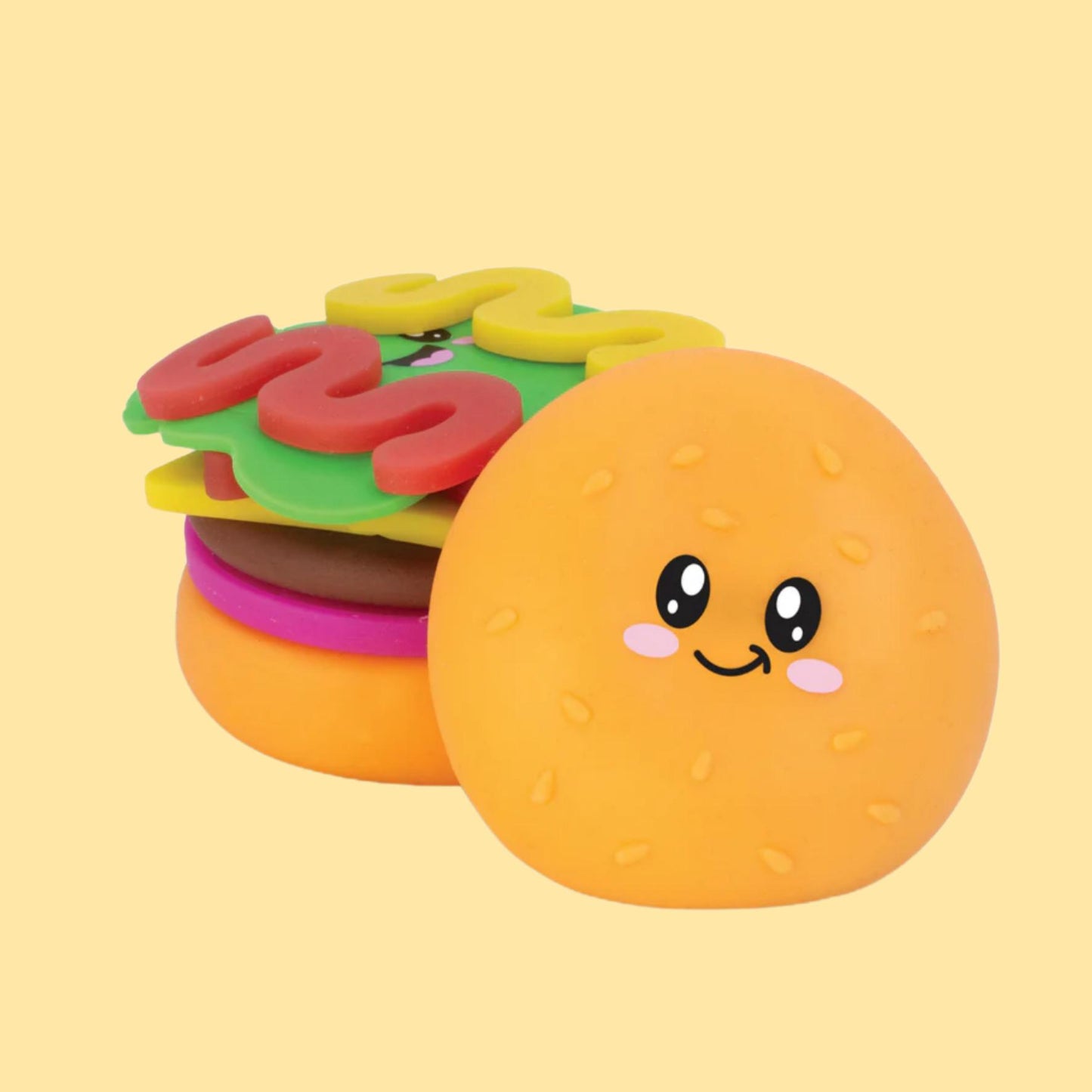 Fidget Burger - squishy burger stress reliever stress ball anxiety sensory fidget