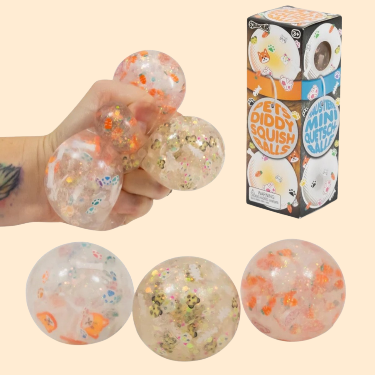 Scrunchems Pets Diddy Squish Ball
