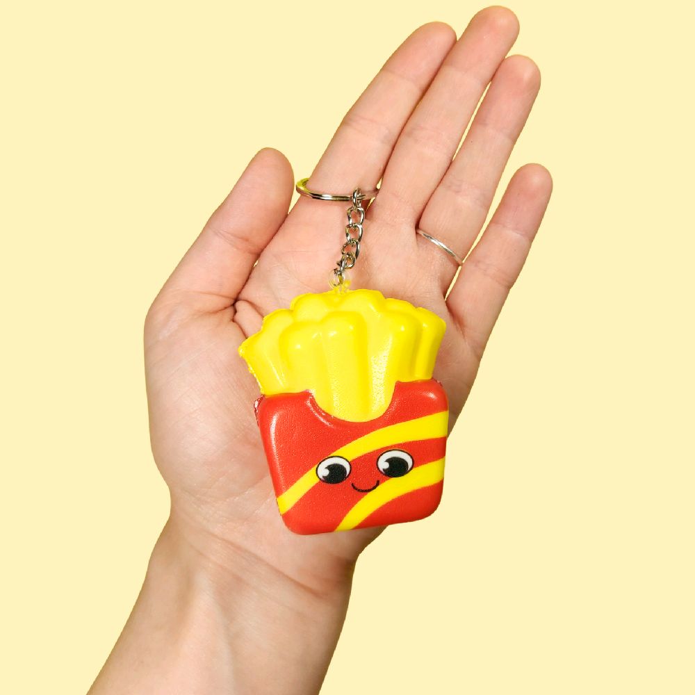 Slow-rising squishy keychain - fast food keyring