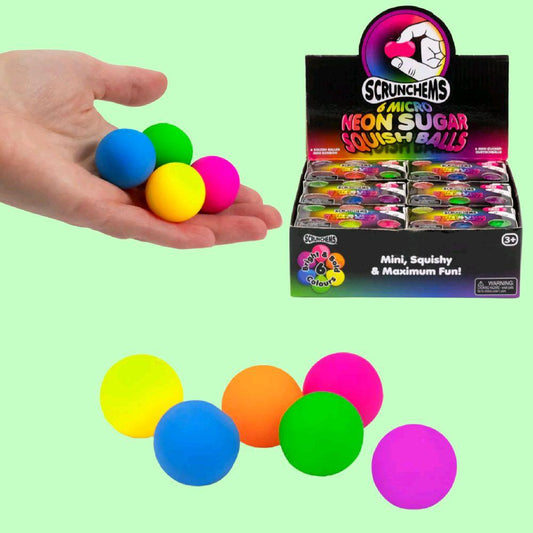 6pcs Scrunchems Micro Sugar Maltose Squish Ball - stress relief anxiety reliever sensory