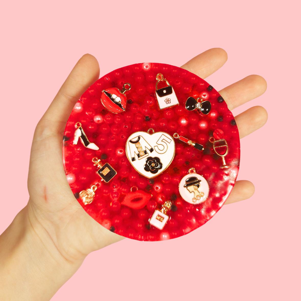 REUSABLE PICK PAD - remeltable RED pick pad dermatillomania special DIY picky pad