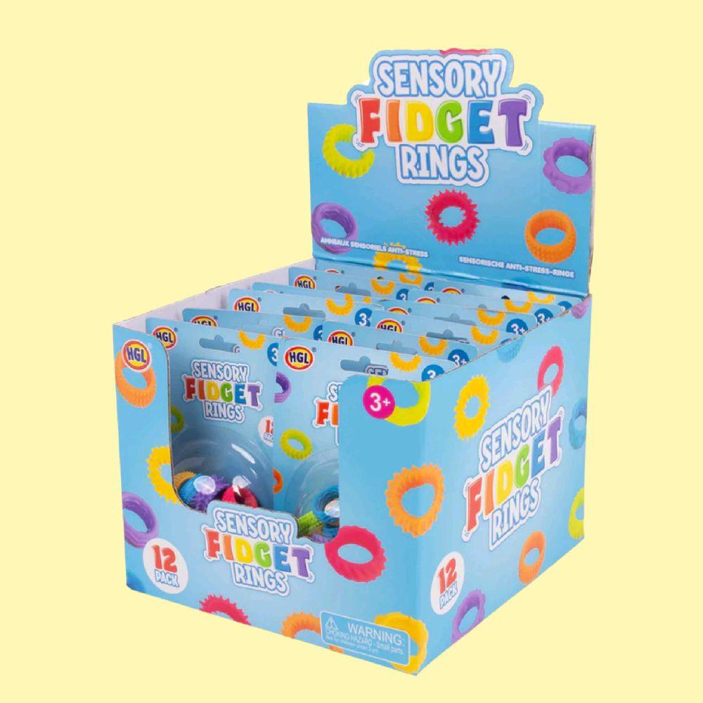 12pcs Sensory Fidget Rings - textured sensory fidget stress anxiety reliever discreet fidget for school work