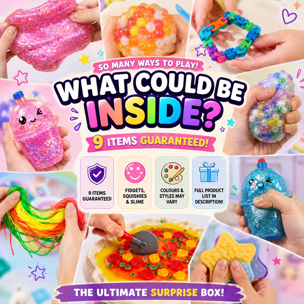 9 items Mystery Fidget Bundle