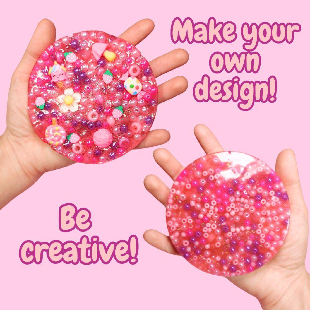 REUSABLE PICK PAD MAKING KIT - PINK MAKE OUR OWN PICKY PAD SPECIAL DIY KIT REMELTABLE SKIN PICKING STRESS RELIEVER