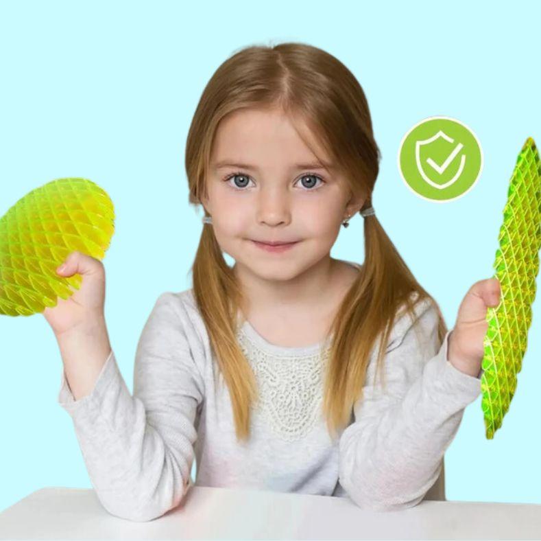 Morph Worm - yellow fidget worm space worm stress reliever anxiety reliever travel friendly