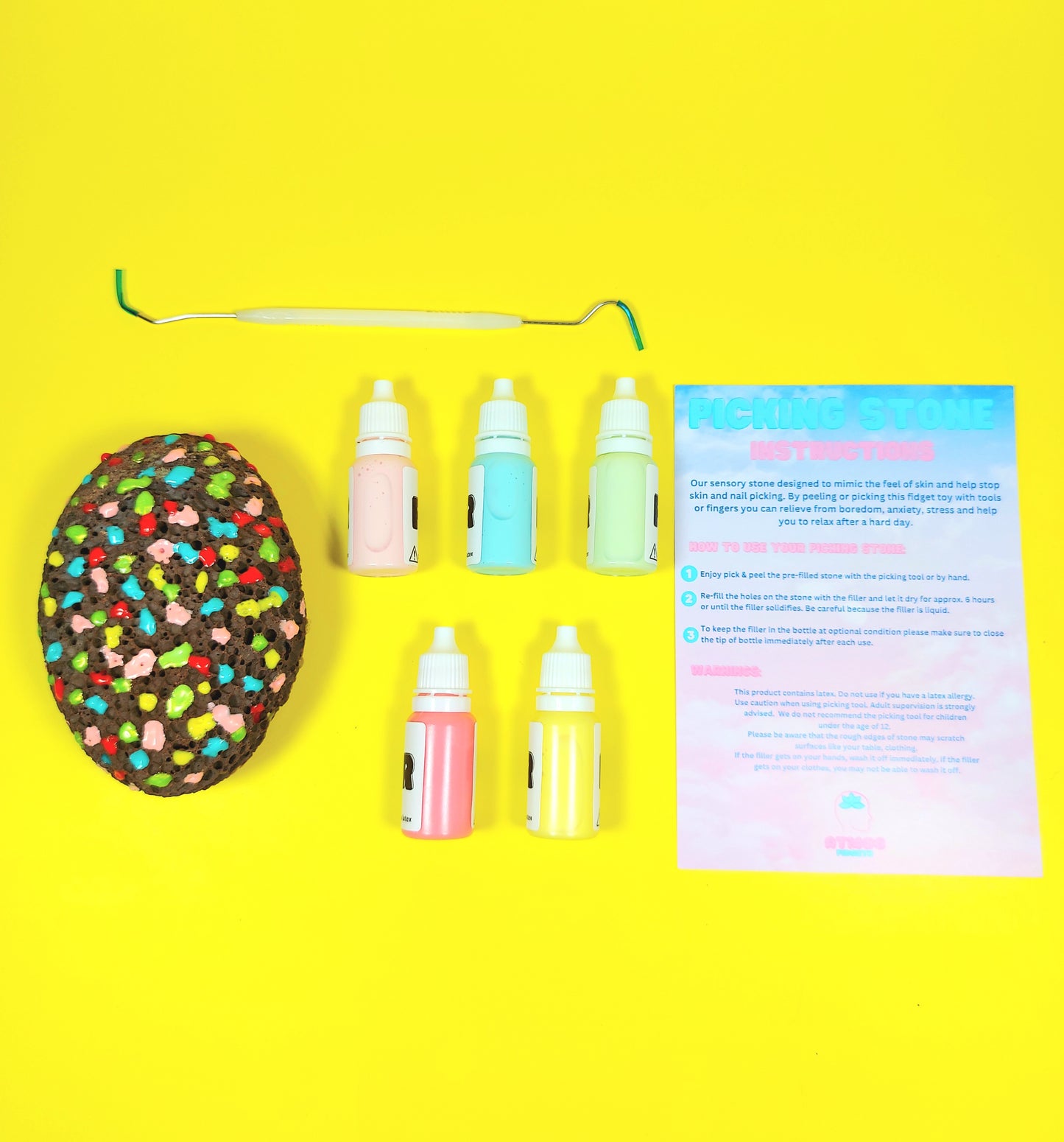 Picking stone gift set - colourful