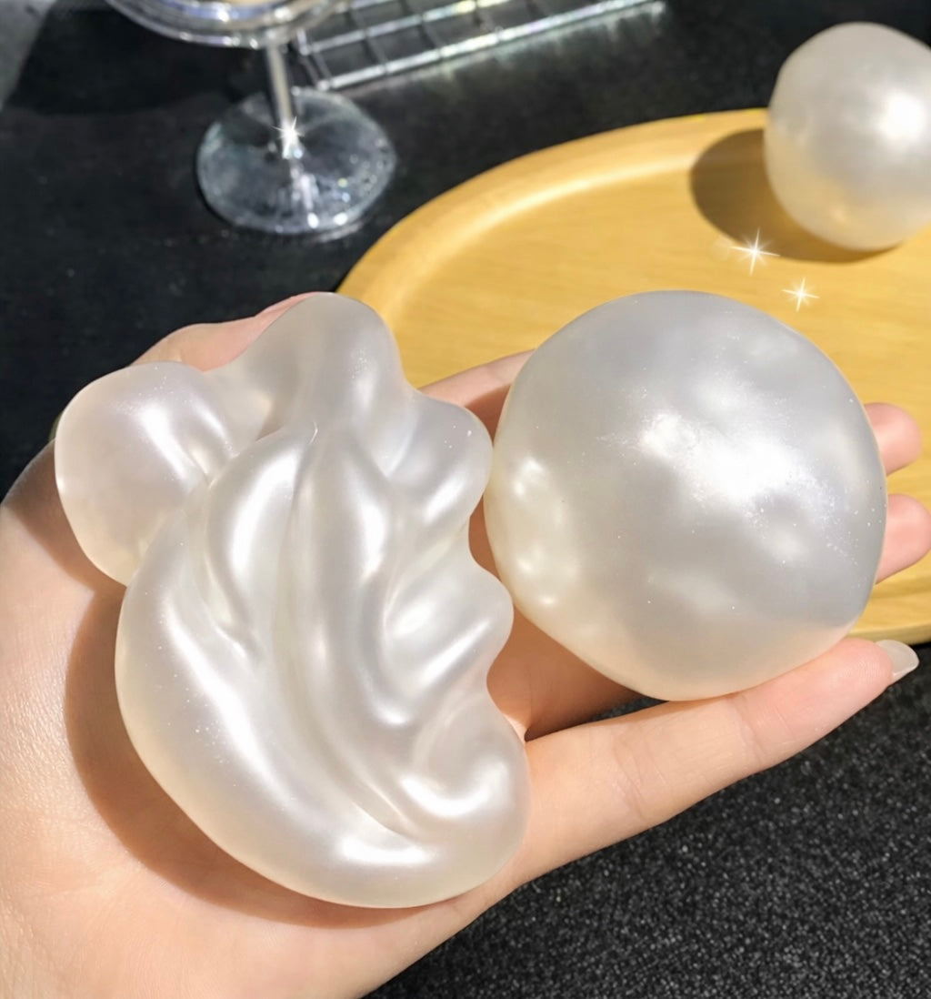 Non-rebounding Coconut oil style squish ball - Pearl